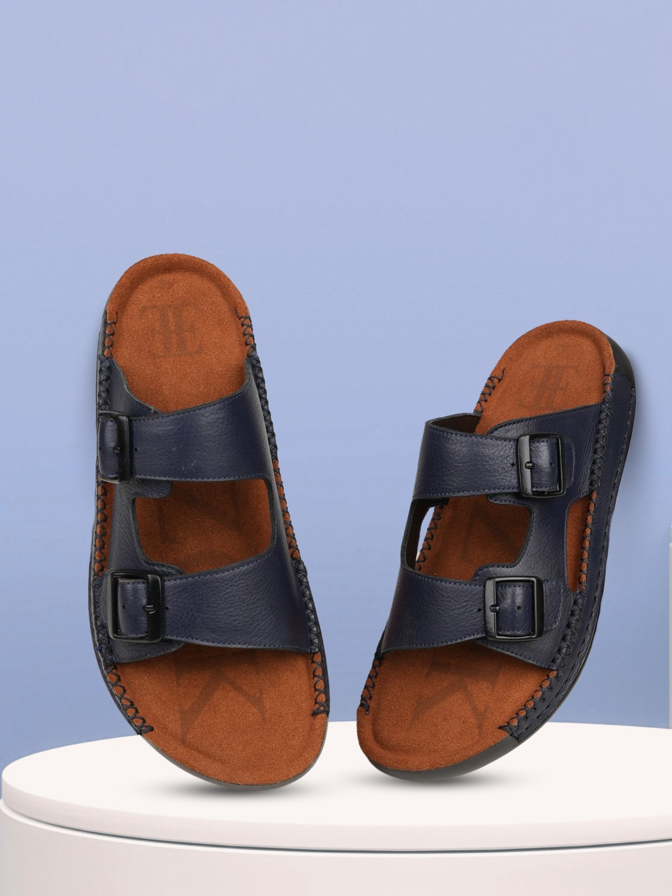 Ezok Men's Genuine Leather Sandals - Comfortable & Stylish Footwear